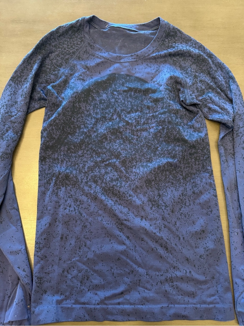lululemon athletica Women's Long-Sleeve Crew in Blue and Black